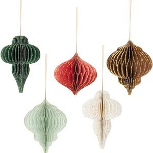 Christmas Decorations, 30 PCS Paper Honeycomb Ornaments, new